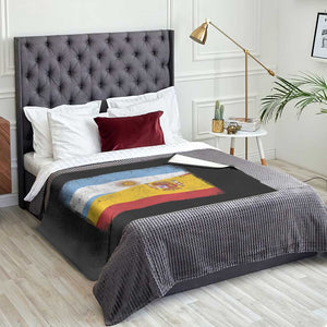 Spain Argentina Half Flag Spanish Argentinian Roots Throw Blanket TS11 Print Your Wear