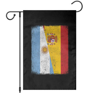 Spain Argentina Half Flag Spanish Argentinian Roots Garden Flag TS11 Black Print Your Wear