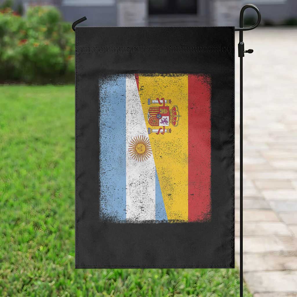Spain Argentina Half Flag Spanish Argentinian Roots Garden Flag TS11 Print Your Wear