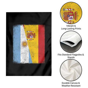 Spain Argentina Half Flag Spanish Argentinian Roots Garden Flag TS11 Print Your Wear