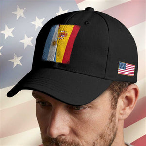 Spain Argentina Half Flag Spanish Argentinian Roots Baseball Cap TS11 Print Your Wear