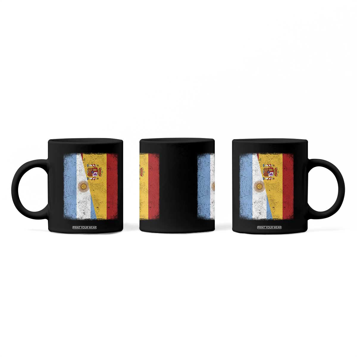 Spain Argentina Half Flag Spanish Argentinian Roots Coffee Mug TS11 Print Your Wear