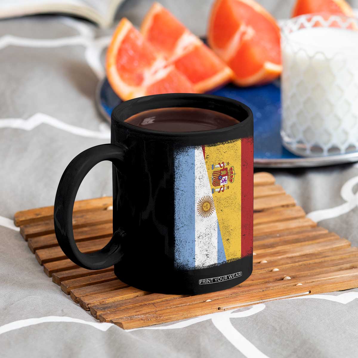 Spain Argentina Half Flag Spanish Argentinian Roots Coffee Mug TS11 Print Your Wear