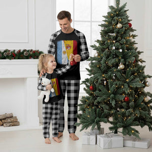 Spain Argentina Half Flag Spanish Argentinian Roots Plaid Pajama Set TS11 White Plaid Print Your Wear