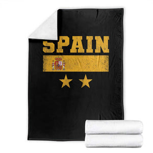 Spain Champions 2026 Second Star Throw Blanket Espana Coat of Arms TS11 Black Print Your Wear