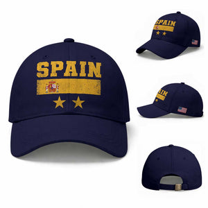 Spain Champions 2026 Second Star Baseball Cap Espana Coat of Arms TS11 Baseball Cap Universal Fit Dark Blue Print Your Wear