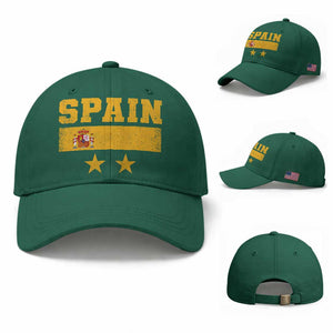 Spain Champions 2026 Second Star Baseball Cap Espana Coat of Arms TS11 Baseball Cap Universal Fit Irish Green Print Your Wear