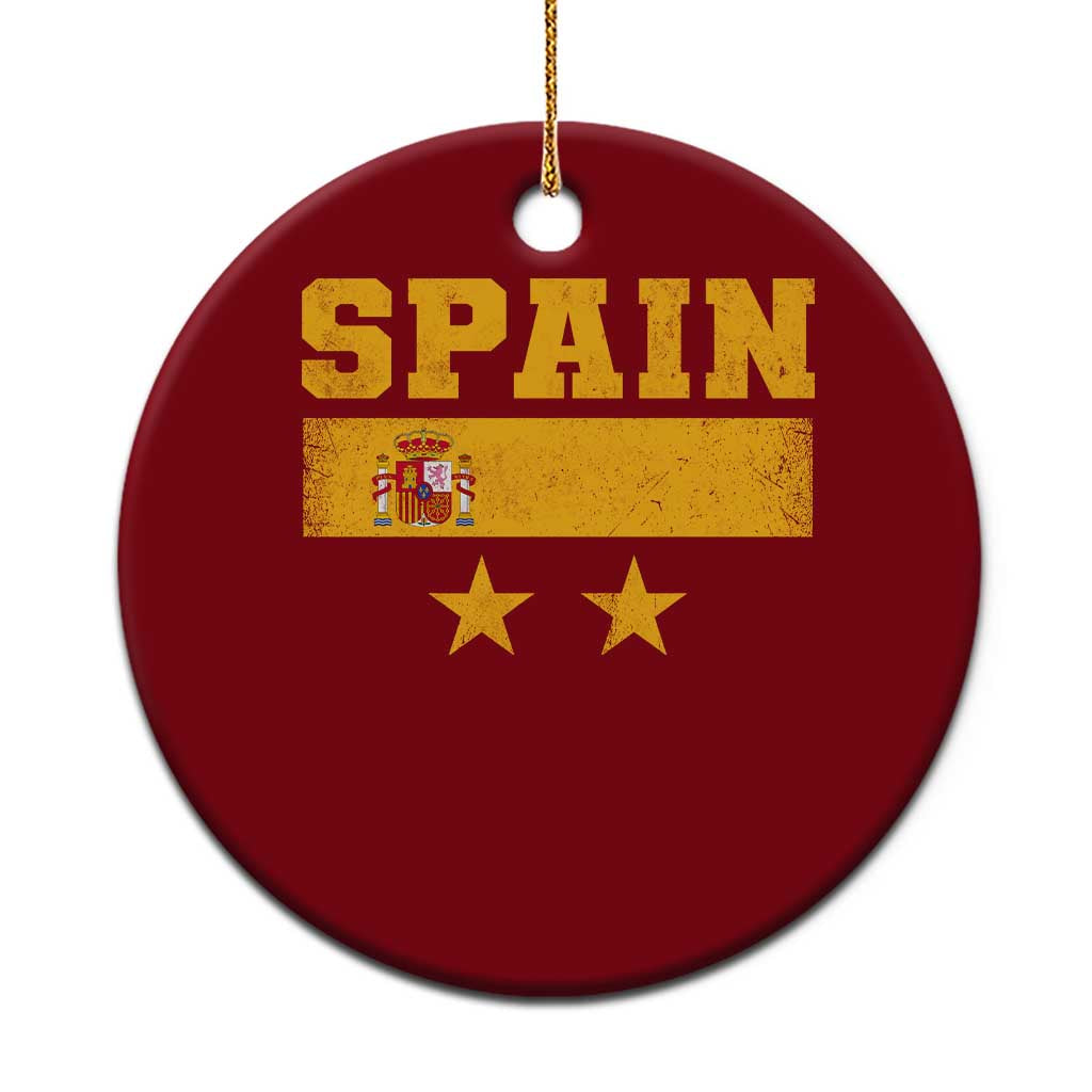 Spain Champions 2026 Second Star Ceramic Ornament Espana Coat of Arms TS11 1pc Red Print Your Wear