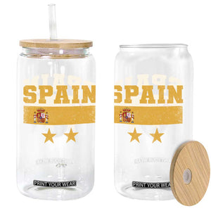 Spain Champions 2026 Second Star Glass Can Espana Coat of Arms TS11 Print Your Wear