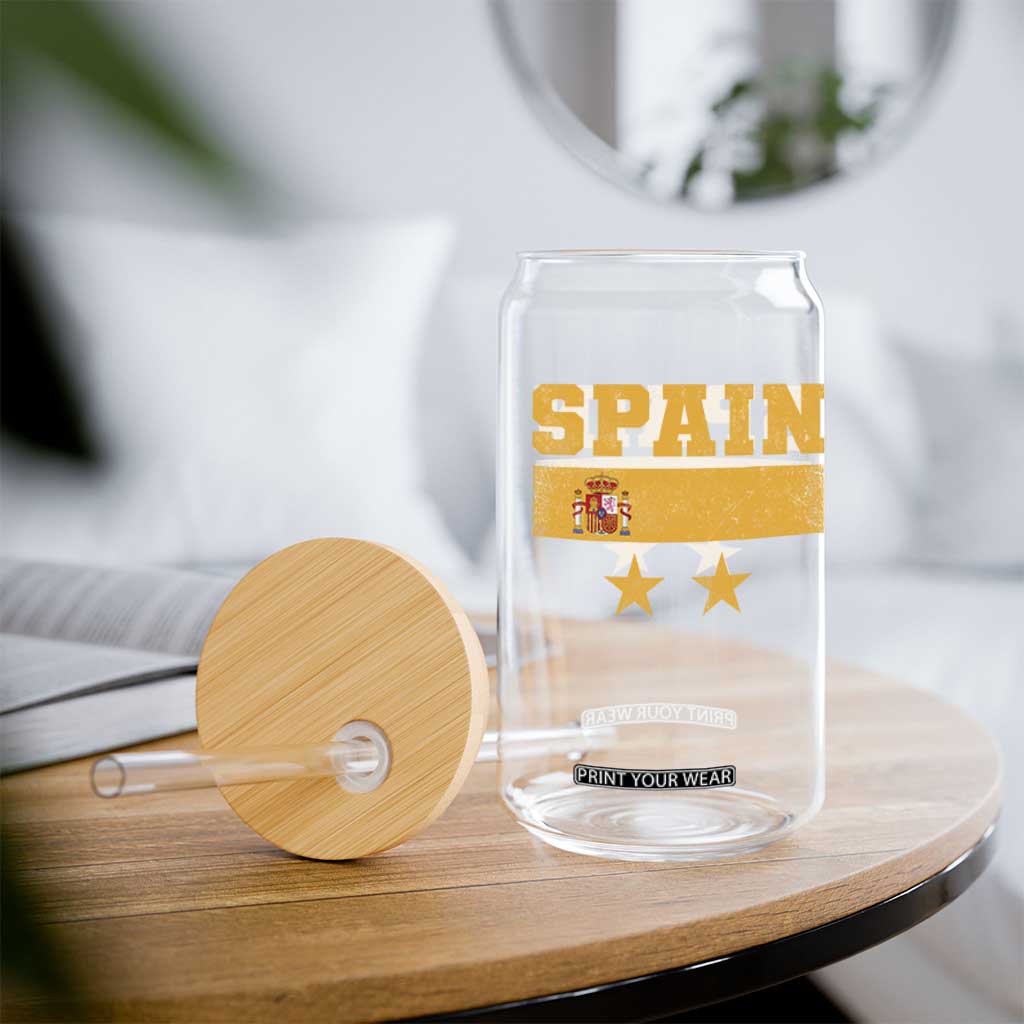 Spain Champions 2026 Second Star Glass Can Espana Coat of Arms TS11 Print Your Wear