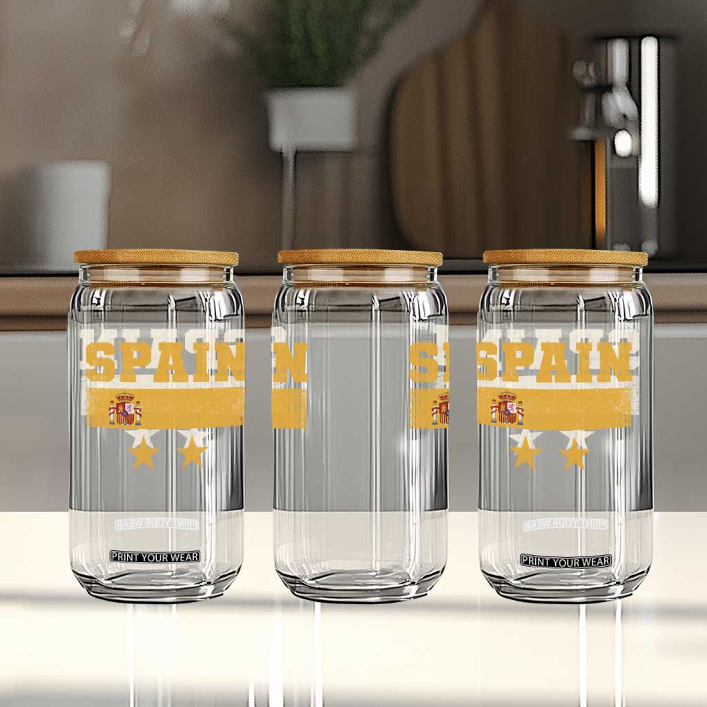 Spain Champions 2026 Second Star Glass Can Espana Coat of Arms TS11 Print Your Wear