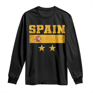 Spain Champions 2026 Second Star Long Sleeve Shirt Espana Coat of Arms TS11 Black Print Your Wear