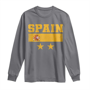 Spain Champions 2026 Second Star Long Sleeve Shirt Espana Coat of Arms TS11 Charcoal Print Your Wear