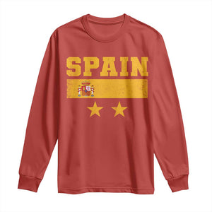 Spain Champions 2026 Second Star Long Sleeve Shirt Espana Coat of Arms TS11 Red Print Your Wear