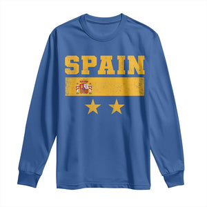 Spain Champions 2026 Second Star Long Sleeve Shirt Espana Coat of Arms TS11 Royal Blue Print Your Wear