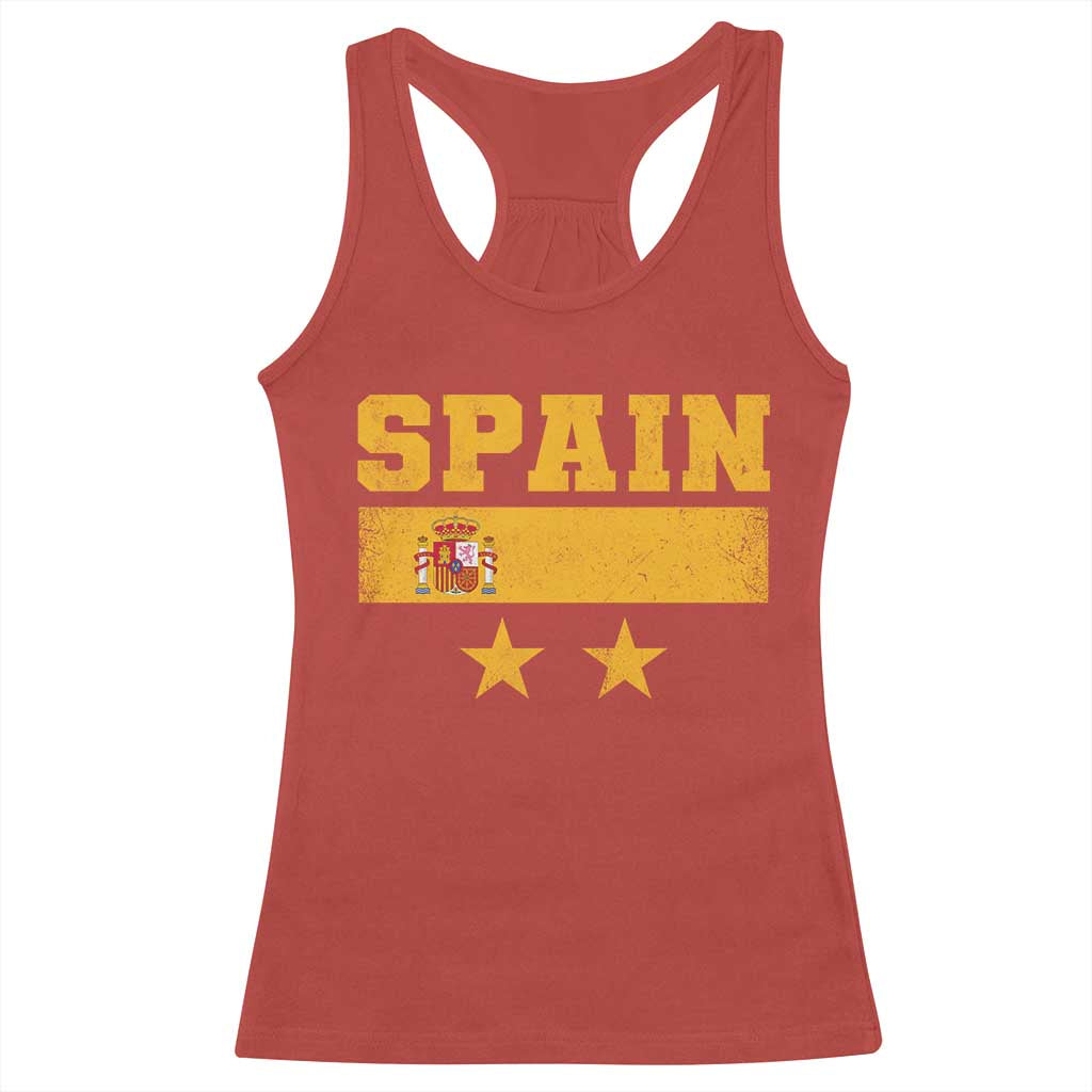 Spain Champions 2026 Second Star Racerback Tank Top Espana Coat of Arms TS11 Red Print Your Wear