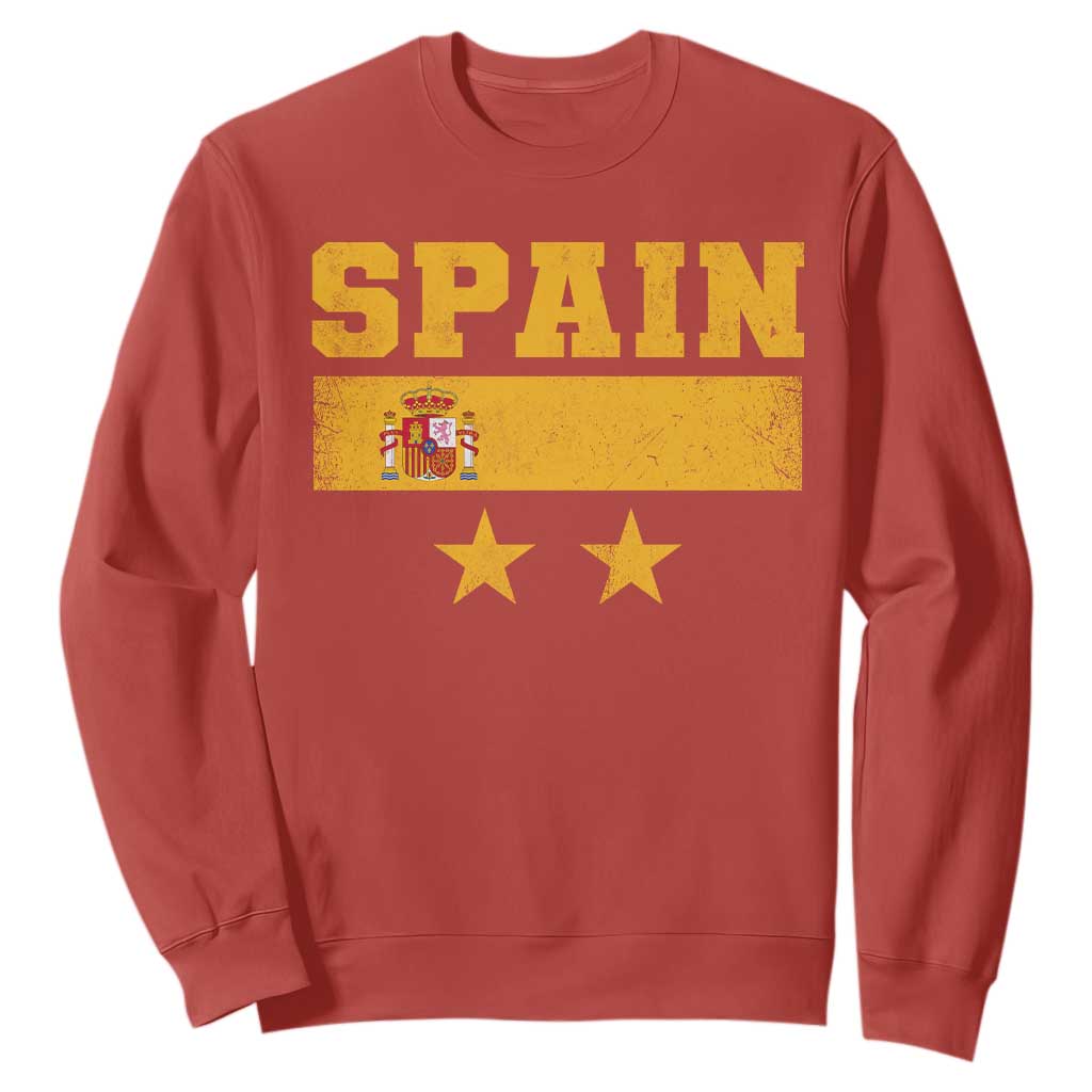 Spain Champions 2026 Second Star Sweatshirt Espana Coat of Arms TS11 Red Print Your Wear