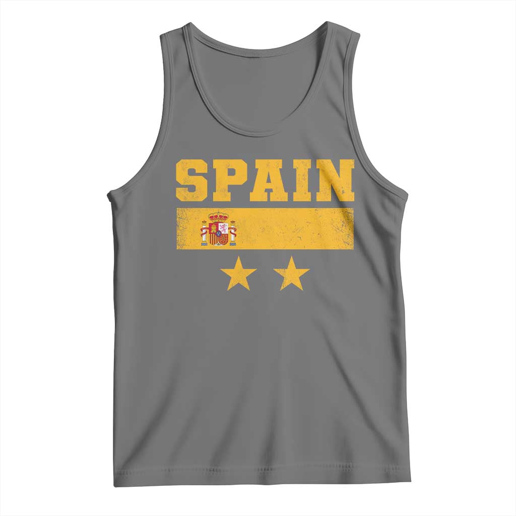 Spain Champions 2026 Second Star Tank Top Espana Coat of Arms TS11 Black Heather Print Your Wear