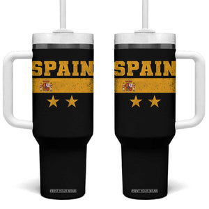 Spain Champions 2026 Second Star Tumbler With Handle Espana Coat of Arms TS11 One Size: 40 oz Black Print Your Wear