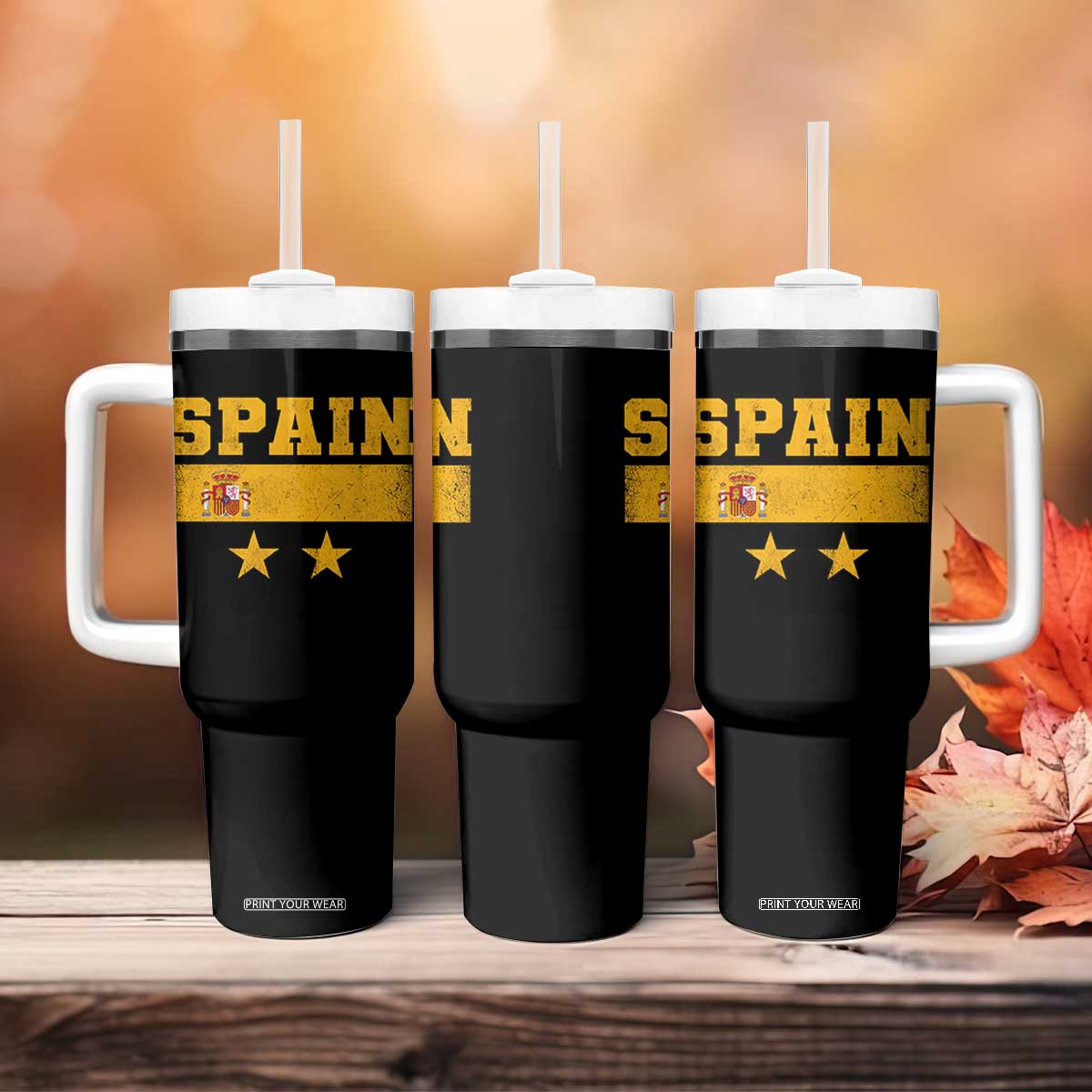 Spain Champions 2026 Second Star Tumbler With Handle Espana Coat of Arms TS11 Print Your Wear
