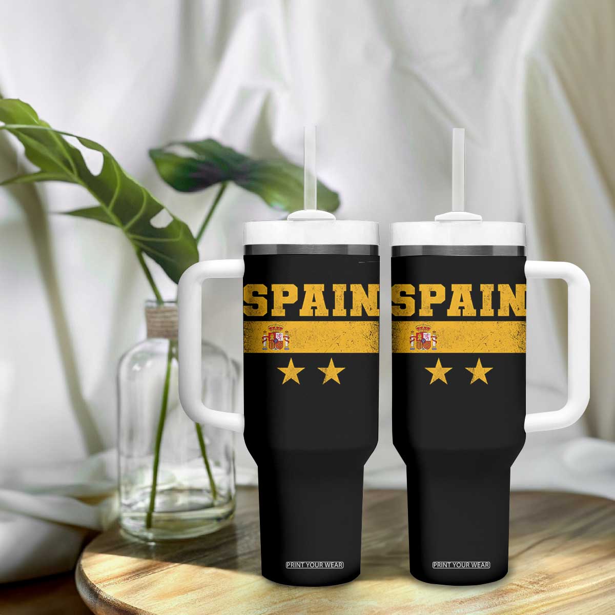 Spain Champions 2026 Second Star Tumbler With Handle Espana Coat of Arms TS11 Print Your Wear