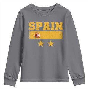Spain Champions 2026 Second Star Youth Sweatshirt Espana Coat of Arms TS11 Charcoal Print Your Wear