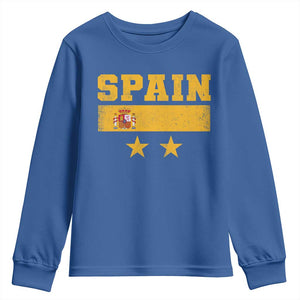 Spain Champions 2026 Second Star Youth Sweatshirt Espana Coat of Arms TS11 Royal Blue Print Your Wear