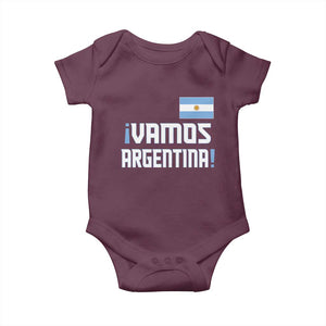Vamos Argentina Baby Onesie Sol De May Argentinian Flag National Pride TS11 Maroon Print Your Wear