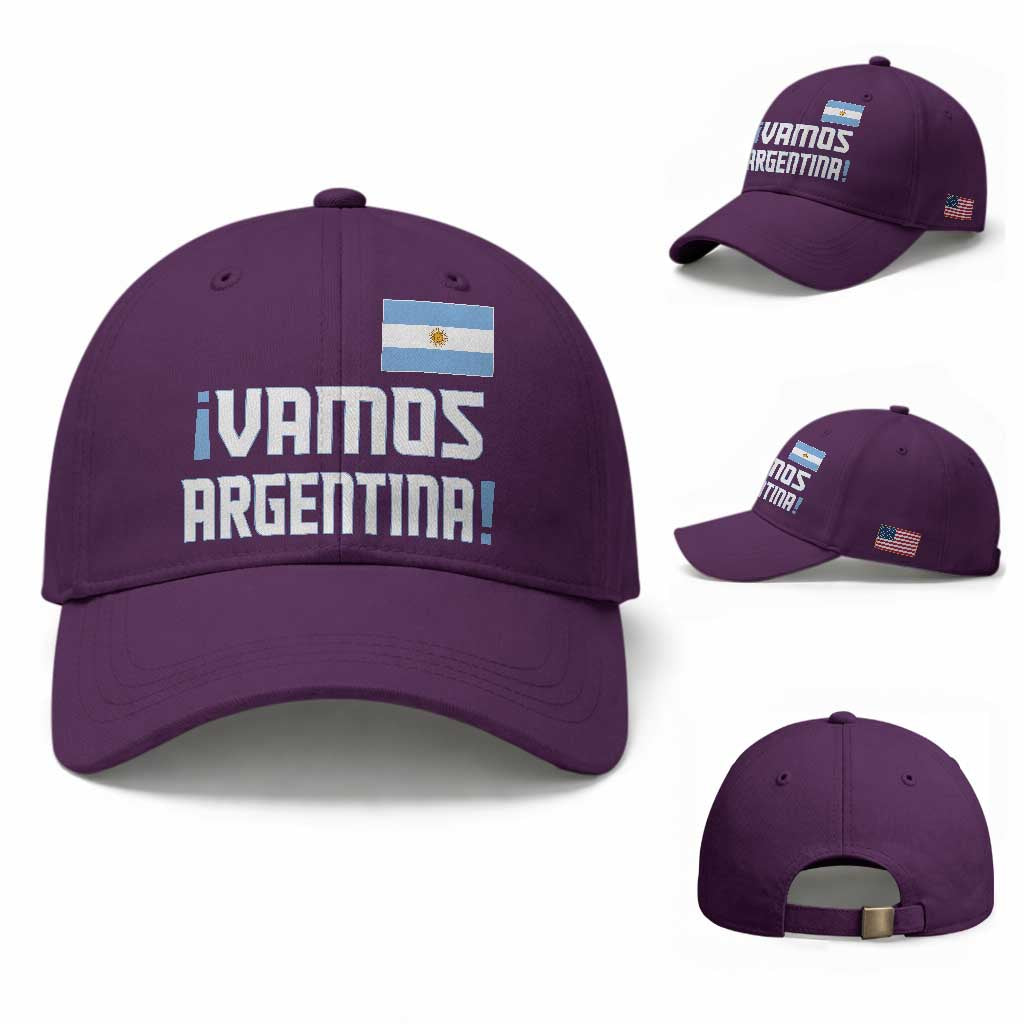 Vamos Argentina Baseball Cap Sol De May Argentinian Flag National Pride TS11 Baseball Cap Universal Fit Purple Print Your Wear