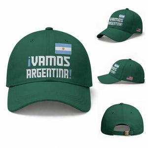 Vamos Argentina Baseball Cap Sol De May Argentinian Flag National Pride TS11 Baseball Cap Universal Fit Irish Green Print Your Wear