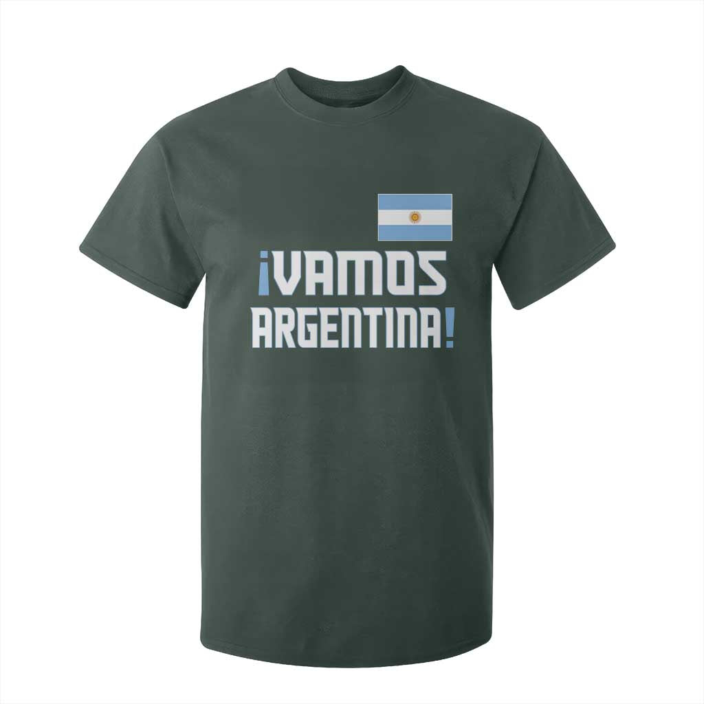 Vamos Argentina T Shirt For Kid Sol De May Argentinian Flag National Pride TS11 Dark Forest Green Print Your Wear