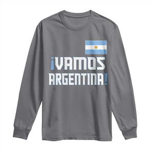 Vamos Argentina Long Sleeve Shirt Sol De May Argentinian Flag National Pride TS11 Charcoal Print Your Wear