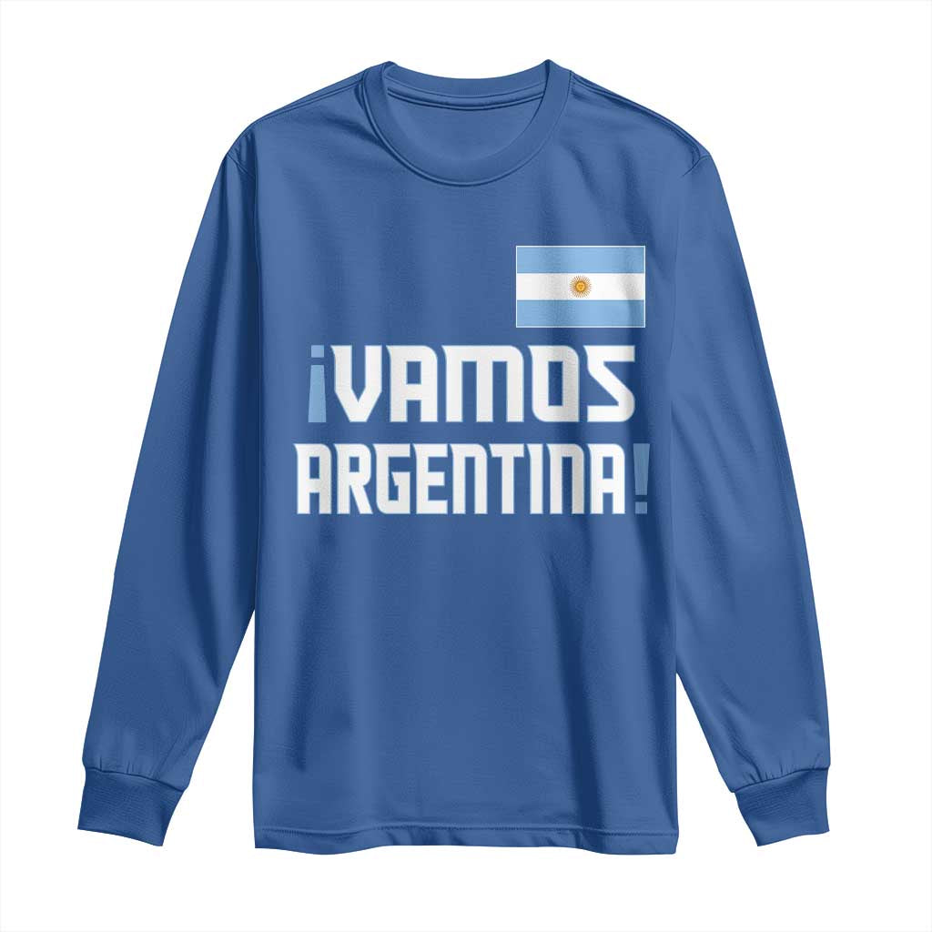 Vamos Argentina Long Sleeve Shirt Sol De May Argentinian Flag National Pride TS11 Royal Blue Print Your Wear