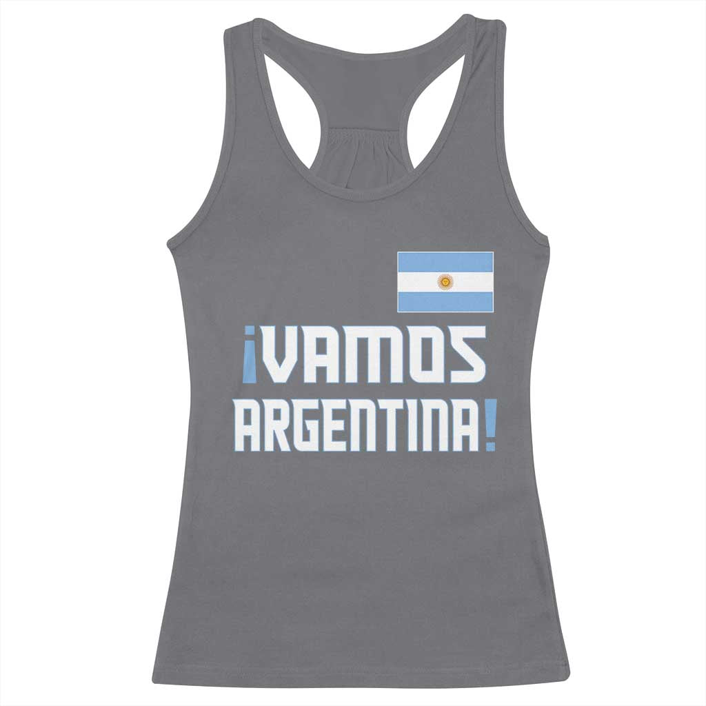 Vamos Argentina Racerback Tank Top Sol De May Argentinian Flag National Pride TS11 Charcoal Print Your Wear