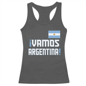 Vamos Argentina Racerback Tank Top Sol De May Argentinian Flag National Pride TS11 Dark Heather Print Your Wear