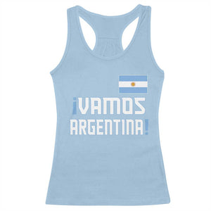 Vamos Argentina Racerback Tank Top Sol De May Argentinian Flag National Pride TS11 Light Blue Print Your Wear