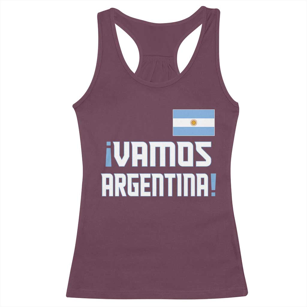 Vamos Argentina Racerback Tank Top Sol De May Argentinian Flag National Pride TS11 Maroon Print Your Wear
