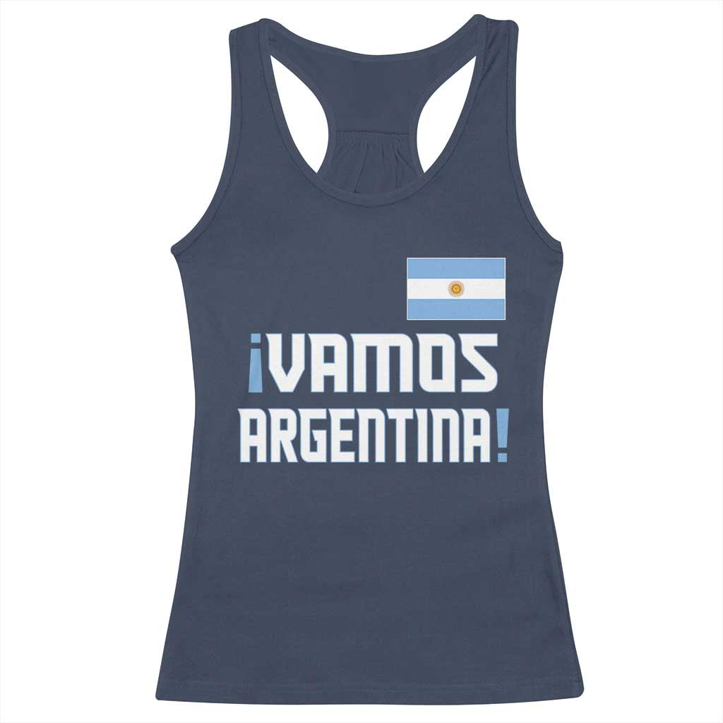 Vamos Argentina Racerback Tank Top Sol De May Argentinian Flag National Pride TS11 Navy Print Your Wear