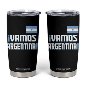 Vamos Argentina Tumbler Cup Sol De May Argentinian Flag National Pride TS11 Black Print Your Wear