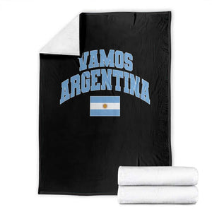 Vamos Argentina Football Throwback Design Throw Blanket Vintage Argentinian Flag TS11 Black Print Your Wear