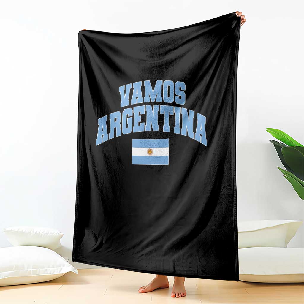 Vamos Argentina Football Throwback Design Throw Blanket Vintage Argentinian Flag TS11 Print Your Wear
