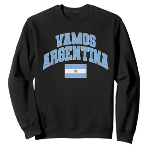 Vamos Argentina Football Throwback Design Sweatshirt Vintage Argentinian Flag TS11 Black Print Your Wear