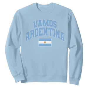 Vamos Argentina Football Throwback Design Sweatshirt Vintage Argentinian Flag TS11 Light Blue Print Your Wear
