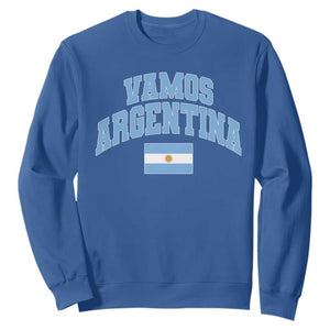 Vamos Argentina Football Throwback Design Sweatshirt Vintage Argentinian Flag TS11 Royal Blue Print Your Wear