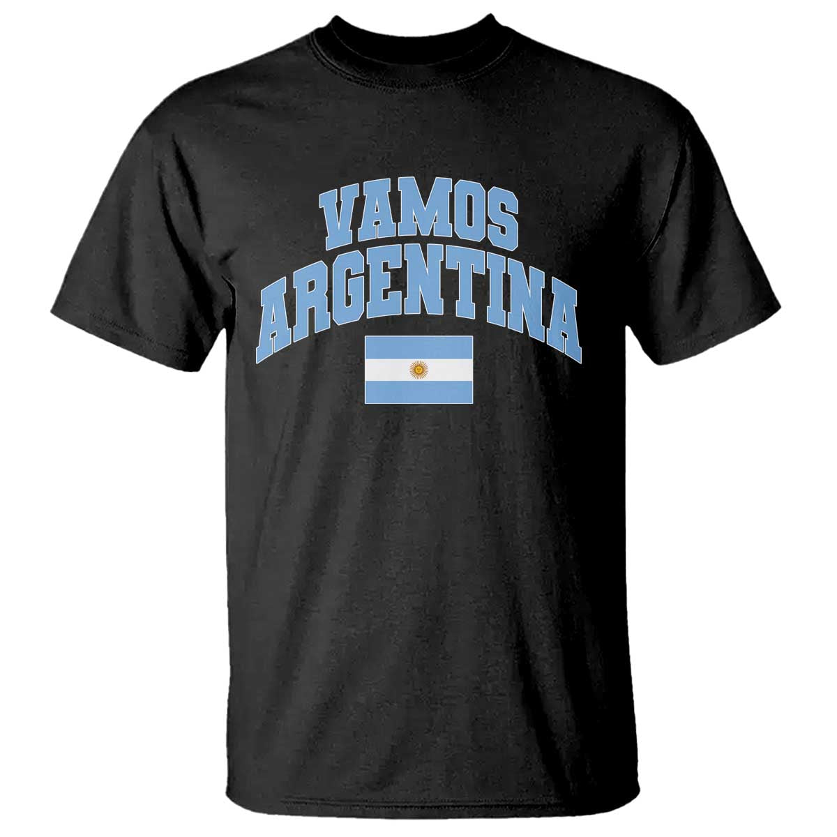 Vamos Argentina Football Throwback Design T Shirt Vintage Argentinian Flag TS11 Black Print Your Wear