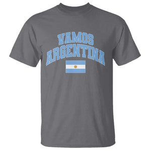 Vamos Argentina Football Throwback Design T Shirt Vintage Argentinian Flag TS11 Charcoal Print Your Wear