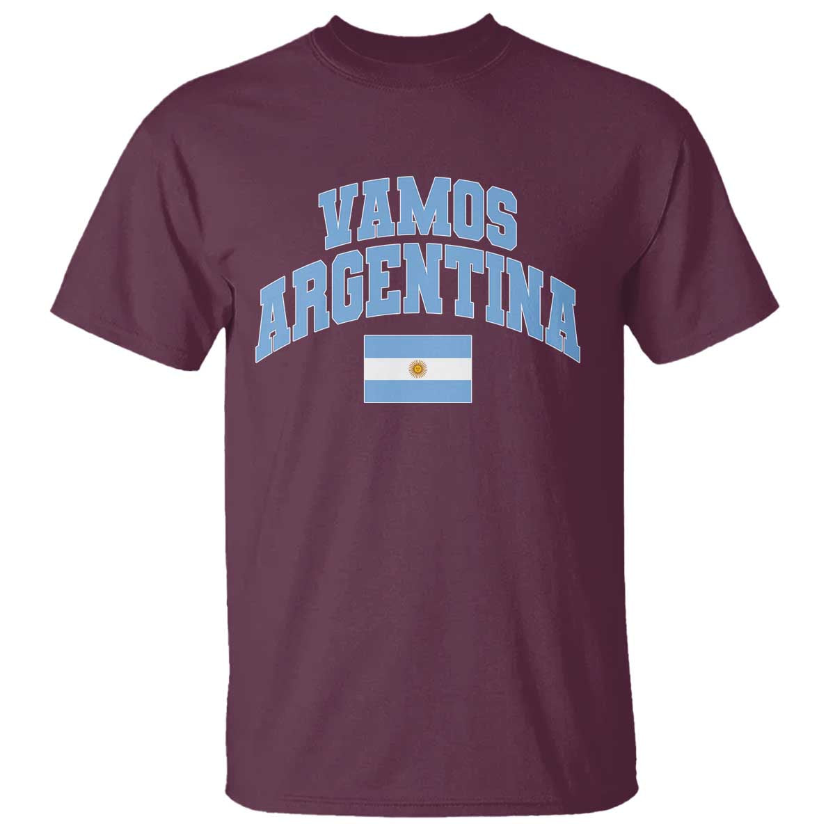 Vamos Argentina Football Throwback Design T Shirt Vintage Argentinian Flag TS11 Maroon Print Your Wear