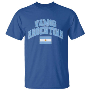 Vamos Argentina Football Throwback Design T Shirt Vintage Argentinian Flag TS11 Royal Blue Print Your Wear