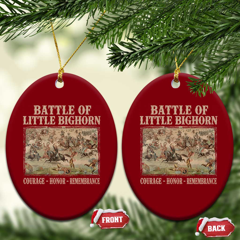 Battle of Little Bighorn Ceramic Ornament Courage Honor Remember Native American TS11 Print Your Wear