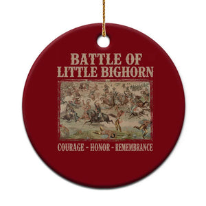 Battle of Little Bighorn Ceramic Ornament Courage Honor Remember Native American TS11 1pc Red Print Your Wear